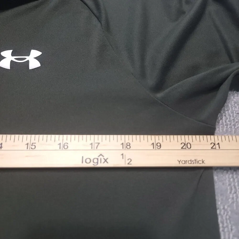 Under Armour UA Tech 2.0 Shirt Mens M Long Sleeve 1/2 Zip Dark Green - Picture 6 of 8